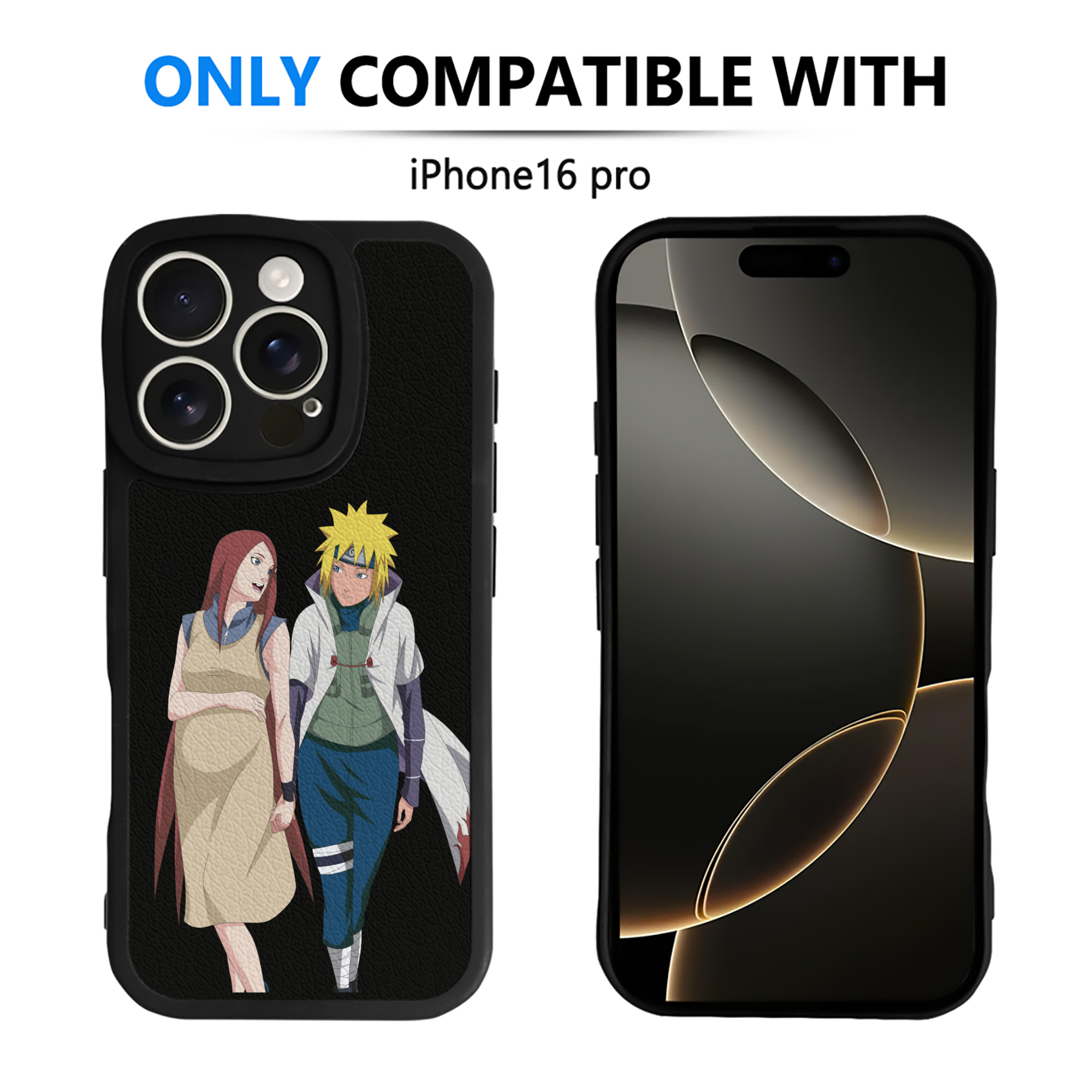 （画像用） NARUTO -ナルト- 波風 ミナト Namikaze Minato 【iPhone 16シリーズ対応】シリコンスマホケース（レザー調） 材質：シリコン